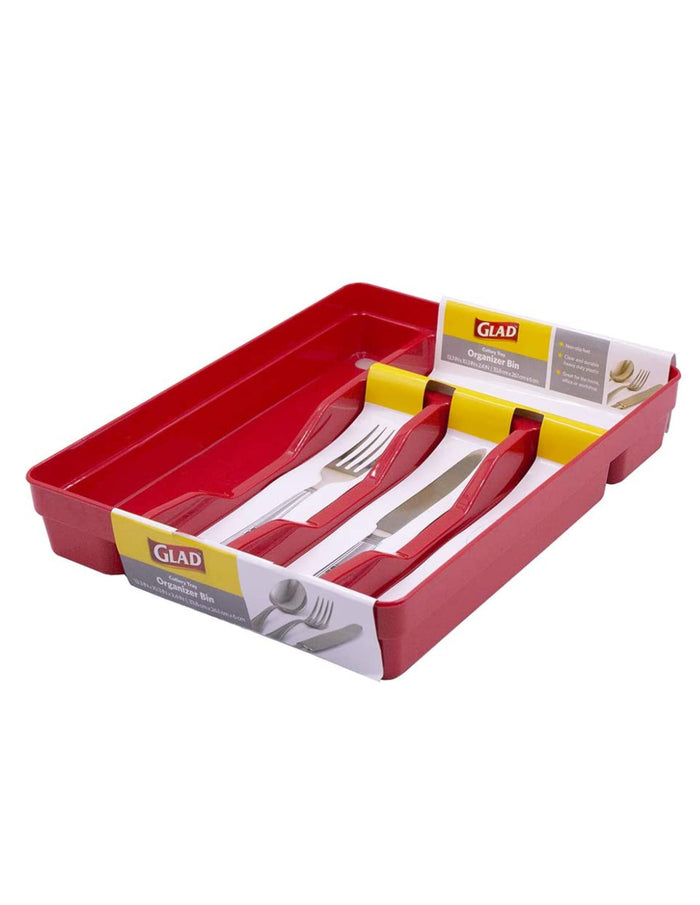 Organizador De Cubiertos Rojo GLAD